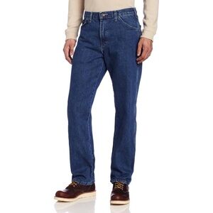 DICKIES Jeans Men’s 38x34 Dark Wash Straight Leg Pants Denim Casual Work Wear